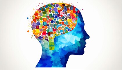 想像、創作、インスピレーションなどをイメージした、ユニークな「脳」のイメージ