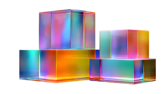 abstract colorful cubes