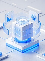 3d render of a modern building