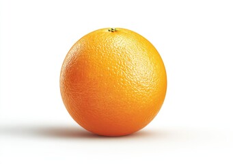 Orange on White Background