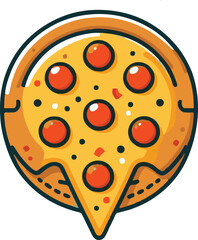 Fototapeta premium clipart illustration of pizza