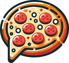 clipart illustration of pizza