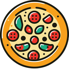 Obraz premium pizza clipart