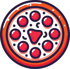 Obraz premium clipart illustration of pizza