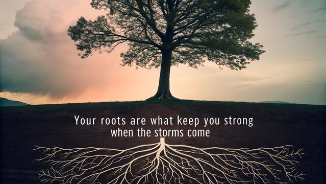 Deep Roots Provide Strength During Lifes Storms.