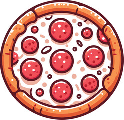 clipart illustration of pizza