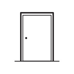 Door closed icon. Vector illustration. Flat design.