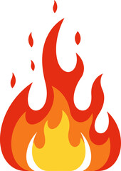 Hot fire!! Hot or spicy food symbol vector icon for decoration or use as an element in your work.