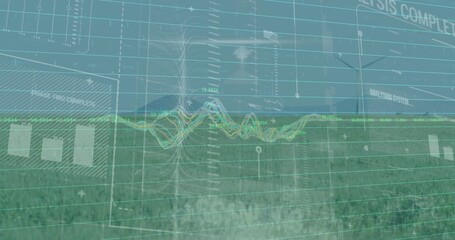 Animation of data processing over girl circles - Powered by Adobe