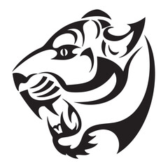 Tiger Head Tattoo Artwork Vector 