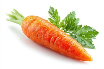 Fresh carrot with green leaves