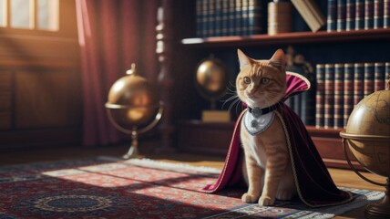 Cat in costume, Halloween pets concept