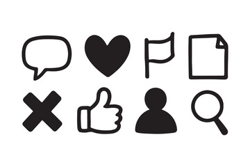 Set of a icon collection silhouette