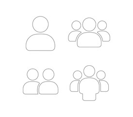 Outline social network icons vector collection silhouette