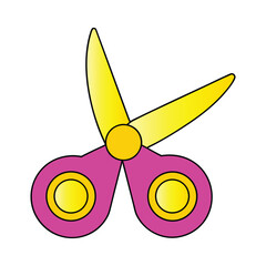 Modern scissors on a white background vector art illustration