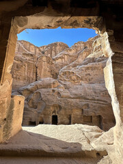 Little Petra, an archaeological site located north of Petra and the town of Wadi Musa, Jordan