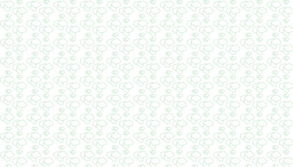 Green Geometric Isometric Cube Pattern on White Background