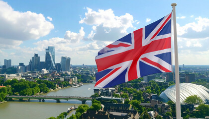 Union Jack flag and British flag UK 