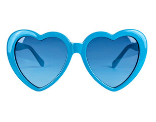  Fashionable Aqua Blue Heart Glasses – Summer Style Cutout PNG