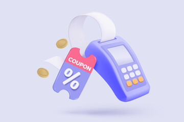 3d tag price icon for online shopping, discount coupon of cash for future use. sales with an excellent offer for shopping, special offer promotion. 3d price tags icon vector render illustration