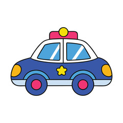 Vector illustration of police car