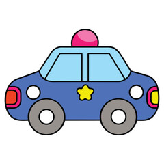 Vector illustration of police car