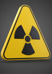 Radioactive warning sign illustration