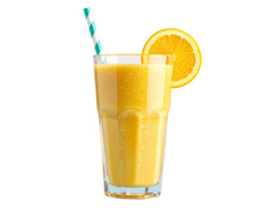 Fresh Orange Smoothie with Citrus Slice – Isolated PNG