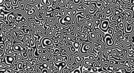 Abstract organic pattern texture monochrome swirls and shapes fractal design graphic vector