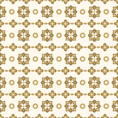 Seamless gold and brown damask floral pattern with vintage victorian decorative elements vector illustration, perfect for wallpaper or textile design
