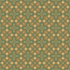 Gold vintage geometric seamless pattern with circles and spheres for textile and paper decoration