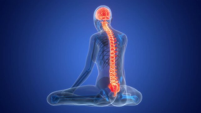 Central Organ of Human Nervous System Brain Anatomy Animation Concept