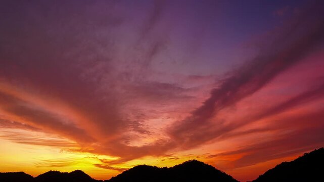 Time lapse vanilla sky puffy clouds. fluffy blue sky background with tiny clouds for background , Beautiful cloudy tiny on fresh day