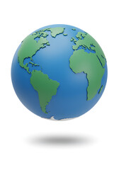 Naklejka premium Stylized 3 d model of earth