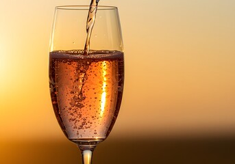 champagne in a glass