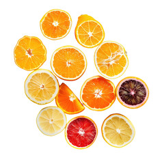 Obraz premium Citrus slices, vibrant colors
