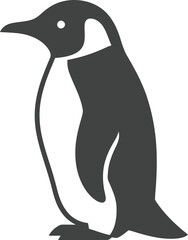 Simple penguin icon vector animal antarctic bird wildlife art vector © azad