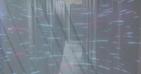 Animation of data processing over digital tunnel - Powered by Adobe