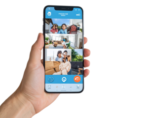 Family-Friendly Smart Home Security App Interface on Mobile Screen