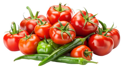 collection-of-organic-red-tomatoes-and-green. chilli