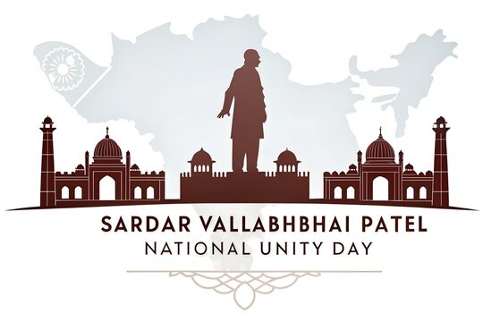Sardar vallabhbhai patel national unity day illustration on transparent background