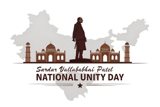 Sardar vallabhbhai patel national unity day design on transparent background