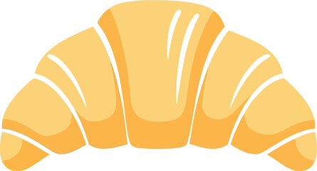 Delicious golden croissant pastry bakery breakfast food delicious french pastry vector