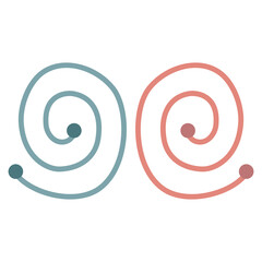 Neuroexercise 2. Neurogymnastics. Exercises for brain development, for the work of both hands. Vector..eps