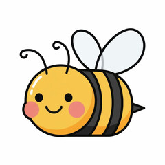 Cute Cartoon Bee Illustration.