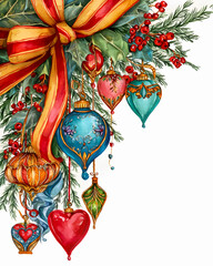 Enchanting Christmas Hearts and Holly