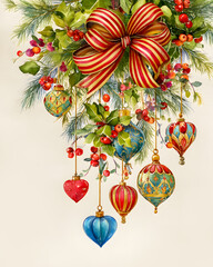 Enchanting Christmas Hearts and Holly