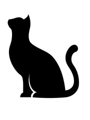 cat vector b&W