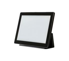 modern black digital display monitor isolated on transparent background for technology, advertising, and digital signage use