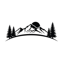mountain landscape with trees